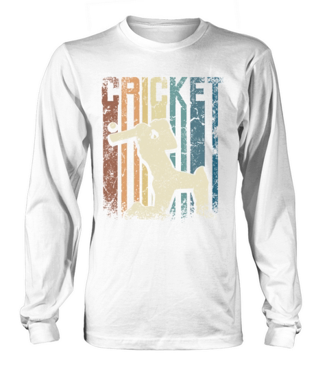 Retro Vintage Cricket Long sleeved Unisex