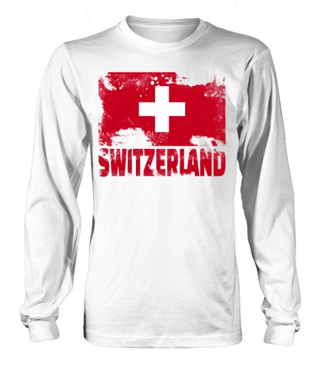 Switzerland Flag Vintage Distressed Swiss Grunge T Long sleeved Unisex