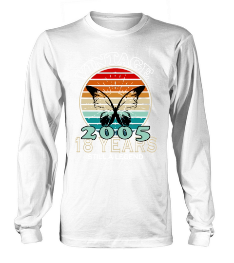 Vintage 18th Birthday 2005 Sports Gift Long sleeved Unisex