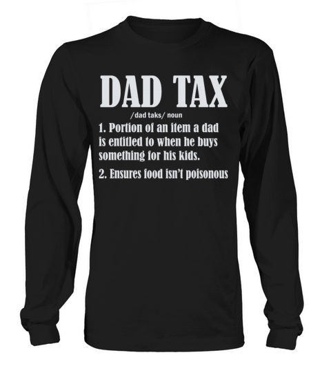Vintage Dad Tax Definition Men Funny Fathers Day Long sleeved Unisex