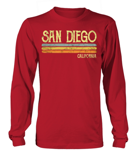Vintage San Diego California Ca Love Souvenir Long sleeved Unisex
