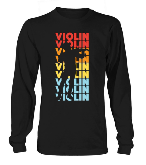 Violin Violinist Retro Vintage Long sleeved Unisex