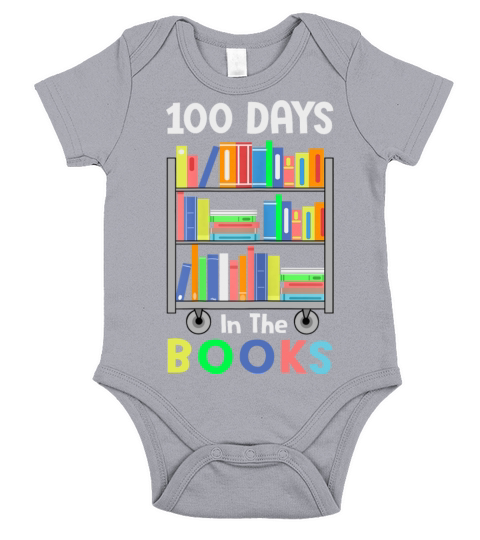 100 Days of School Teacher Student Reading Short Sleeve Baby One-Piece