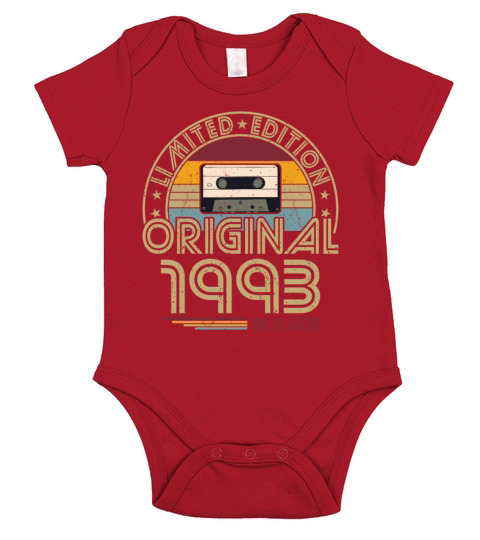 30th birthday vintage 1993 original 1993 Short Sleeve Baby One-Piece
