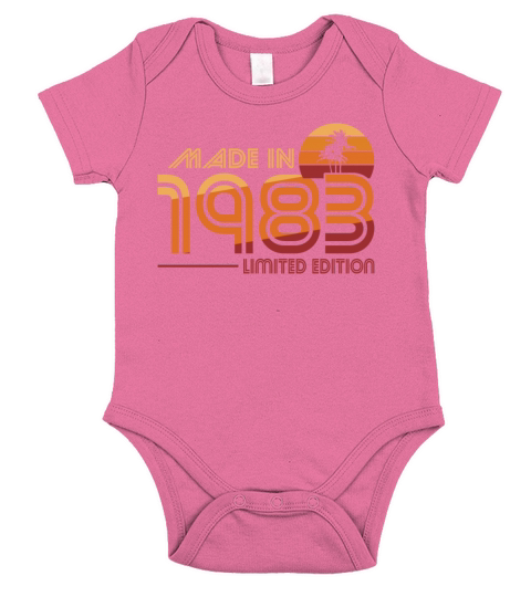 40th birthday made in 1983 limited edition Short Sleeve Baby One-Piece