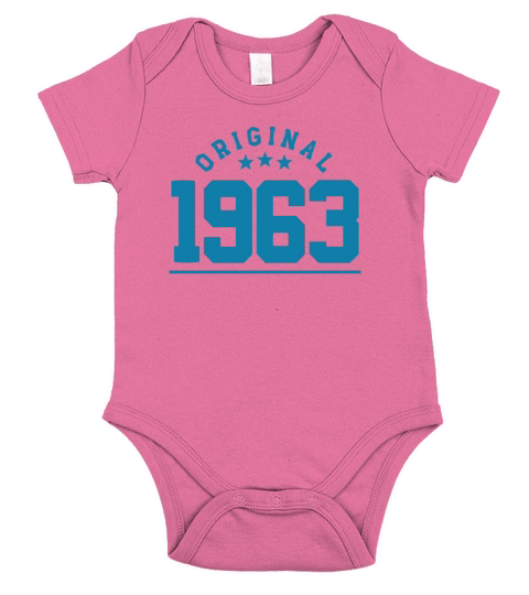 60 Years Vintage 1963 Retro 60th Birthday Short Sleeve Baby One-Piece