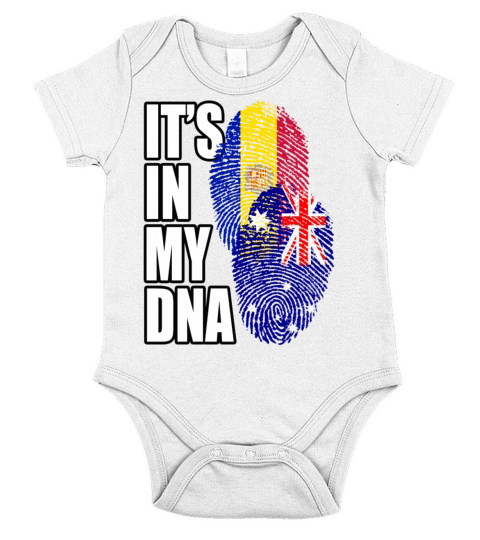 Andorran And Australian Mix Heritage DNA Flag Short Sleeve Baby One-Piece