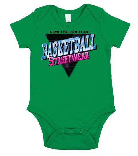 Basketball Sports Font Vintage Retro Streetwear Short Sleeve Baby One-Piece