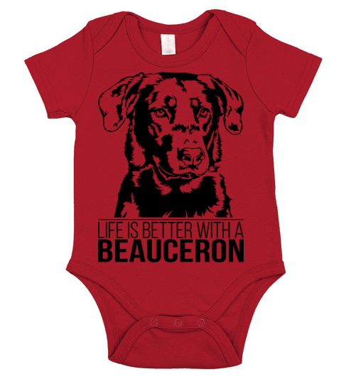 Beauceron life is better dog saying dog mom Short Sleeve Baby One-Piece