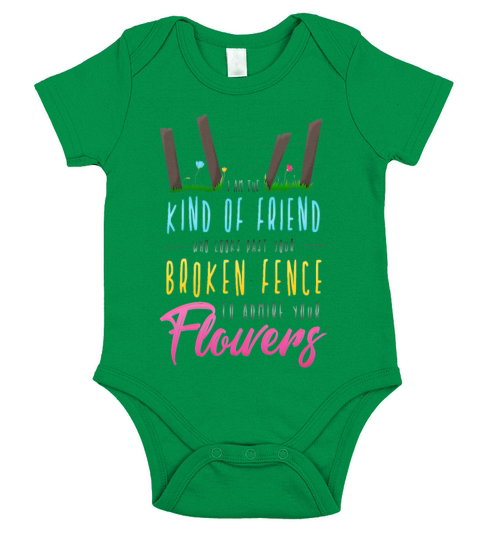 Broken Fence and Flowers Short Sleeve Baby One-Piece