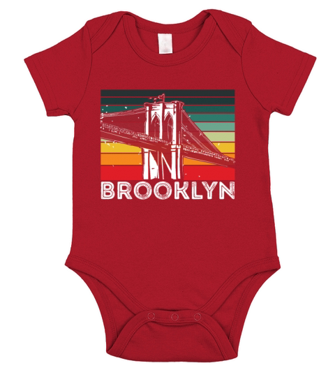 Brooklyn Bridge Vintage New York City Souvenir NY Short Sleeve Baby One-Piece