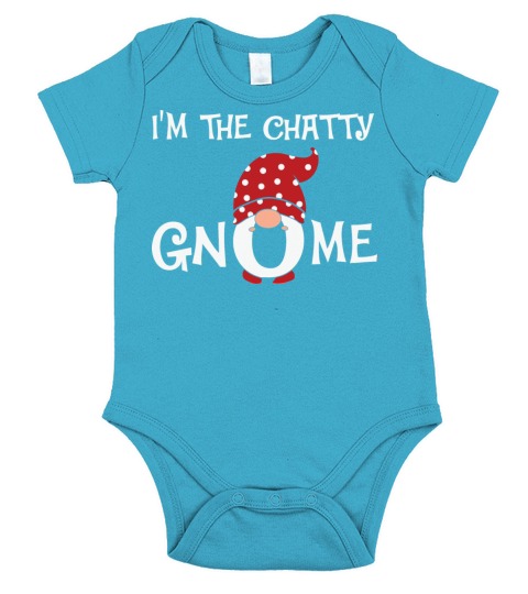 Chatty Gnome Christmas Matching Family Short Sleeve Baby One-Piece