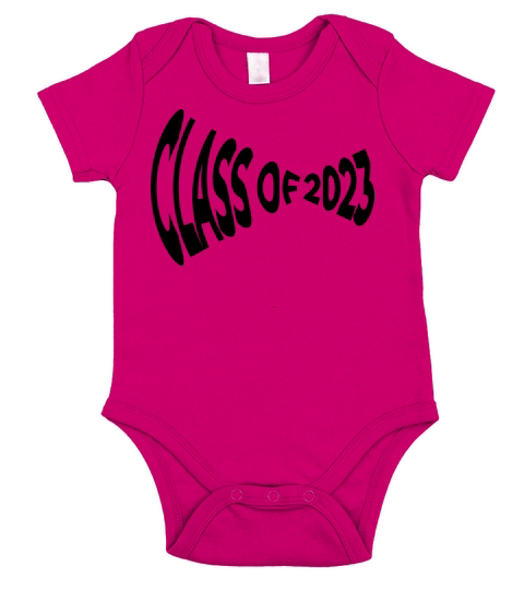 Class Of 2023 Logo Funny Design Black Short Sleeve Baby One-Piece