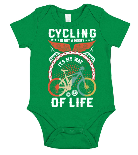 Cycling Is Not A Hooby Its My Way Of Life Short Sleeve Baby One-Piece