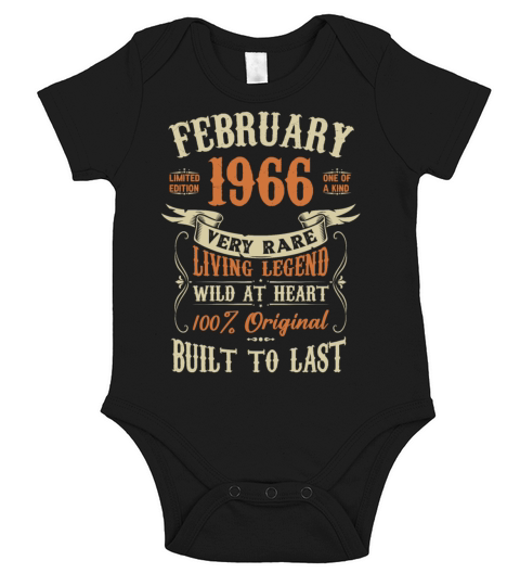 February 1966 Birthday Surprise Short Sleeve Baby One-Piece