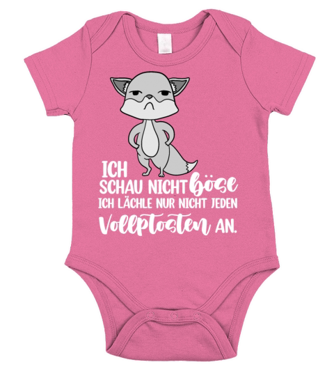 Funny Fox German Black Humor Design Short Sleeve Baby One-Piece