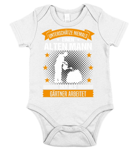 Gardener Old Man Funny Quote Gift For Men Short Sleeve Baby One-Piece