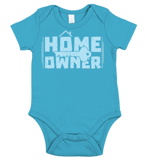 Home Owners Vintage Distressed Key Short Sleeve Baby One-Piece