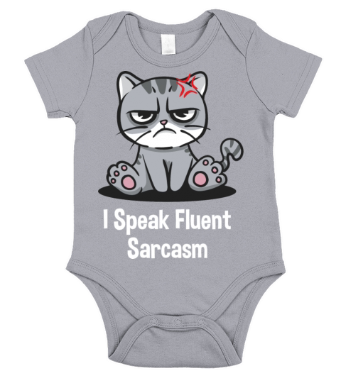 I Speak Fluent Sarcasm Funny Friends Humor Buddy S Short Sleeve Baby One-Piece