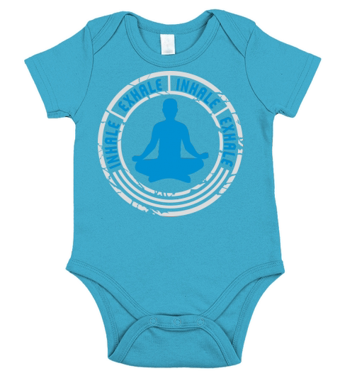 inhale exhale yoga quote Short Sleeve Baby One-Piece