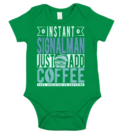 Instant Signalman Just Add Coffee Short Sleeve Baby One-Piece