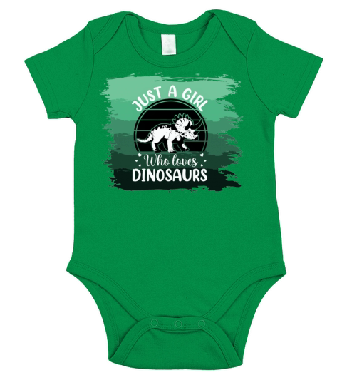 Just a girl that loves Dinosaurs 1 h Short Sleeve Baby One-Piece