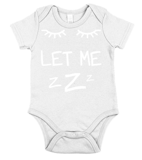 Let Me Sleep Eyes Women Men Girls Pajamas Short Sleeve Baby One-Piece