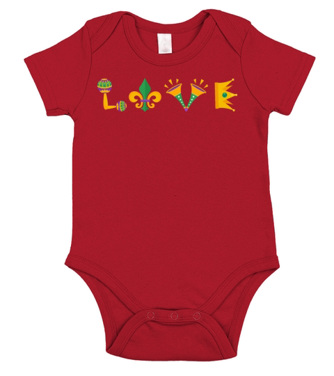 Mardi Gras Party New Orleans Louisiana Parade Short Sleeve Baby One-Piece