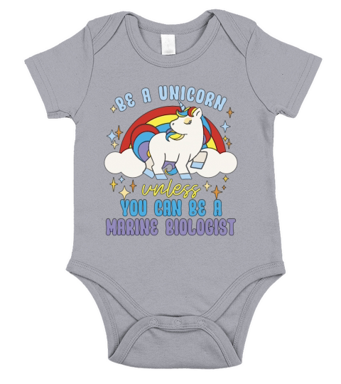 Marine Biology Be A Unicorn Unless Marine Animals Short Sleeve Baby One-Piece