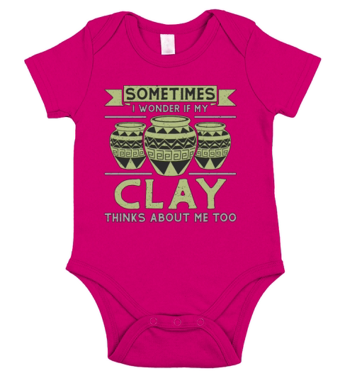 Pottery Sometimes I Wonder If My Ceramics Potter Short Sleeve Baby One-Piece