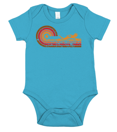 Retro Style Swimmer Vintage Swimming Short Sleeve Baby One-Piece
