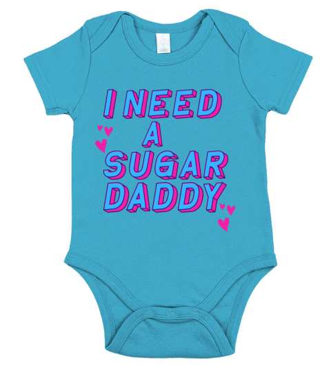 Retro Vintage - I Need A Sugar Daddy Short Sleeve Baby One-Piece