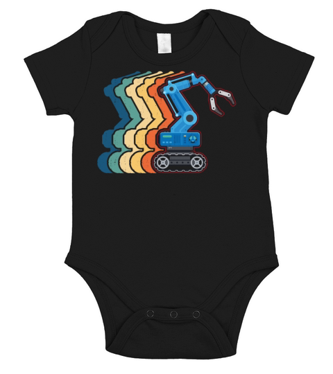 Robot Robotics Engineer Retro Short Sleeve Baby One-Piece