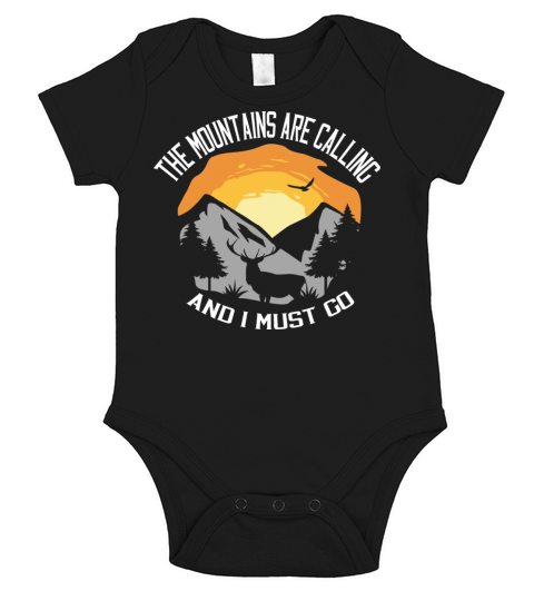 The Mountains Are Calling and I Must Go Short Sleeve Baby One-Piece
