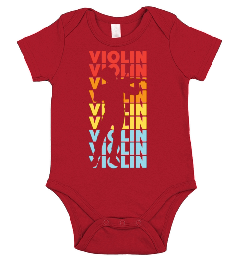 Violin Violinist Retro Vintage Short Sleeve Baby One-Piece