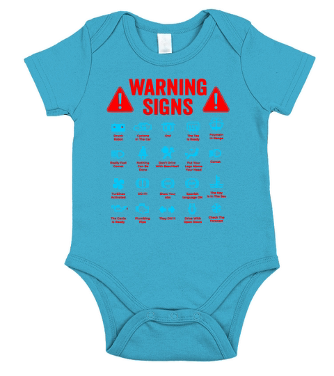 Warning Signs 101 funny car mechanic shirt for Short Sleeve Baby One-Piece