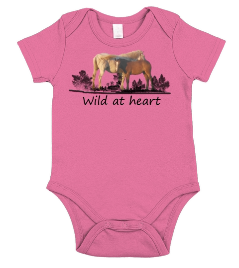 Wild at heart horse farm vintage western life free Short Sleeve Baby One-Piece