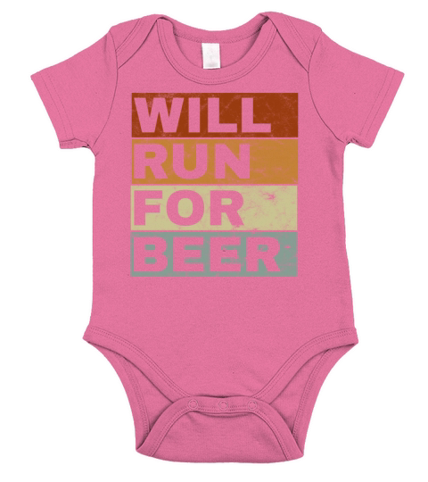 Will Run For Beer Funny Runners Short Sleeve Baby One-Piece