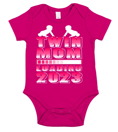 Womens Twin Mama Twin Mom to Be Pregnancy Short Sleeve Baby One-Piece