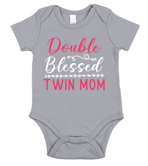 Womens Twin Mama Twin Mom to Be Pregnancy Short Sleeve Baby One-Piece