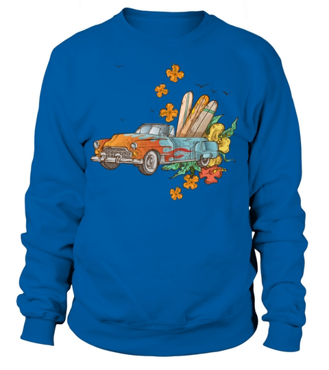 60s Classic Car Surfer Sweatshirt Unisex