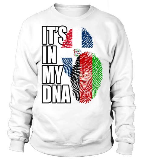Afghan And Dominican Mix Heritage DNA Flag Sweatshirt Unisex