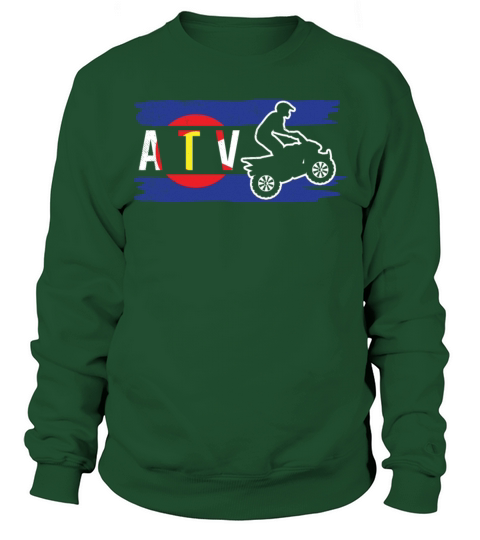 all terrain vehicles vintage colorado flag art Sweatshirt Unisex