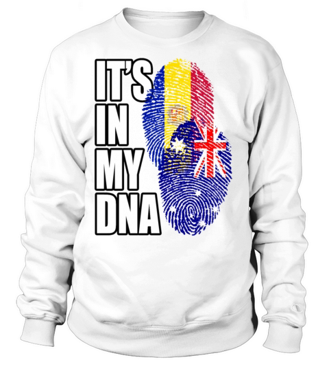 Andorran And Australian Mix Heritage DNA Flag Sweatshirt Unisex