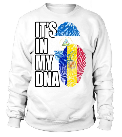 Andorran And Nicaraguan Mix Heritage DNA Flag Sweatshirt Unisex