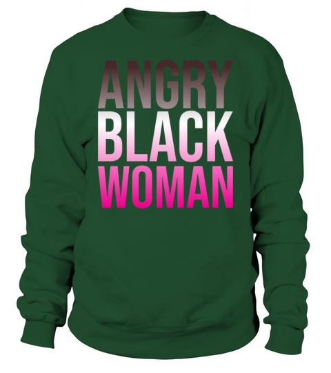 Angry Black Woman gradient color design Sweatshirt Unisex
