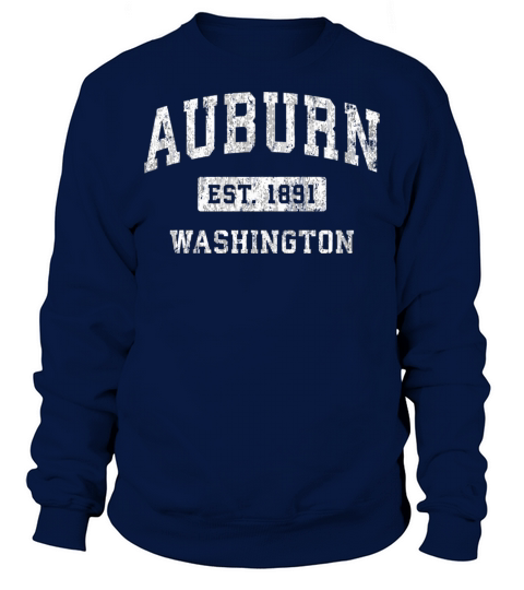 Auburn Washington Wa Vintage Established Sports De Sweatshirt Unisex