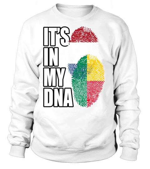 Beninese And Dutch Mix Heritage DNA Flag Sweatshirt Unisex