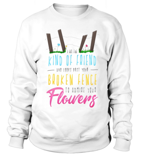 Broken Fence and Flowers Sweatshirt Unisex