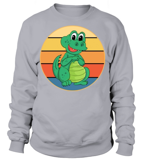Crocodile Retro Sunset Vintage Wild Animal Sweatshirt Unisex